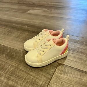Carter's White Sneakers with Pink Highlights